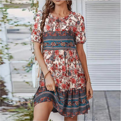 Cyndie - Korte Jurk - Boho - Licht Formele Stijl - Ideaal voor de zomer