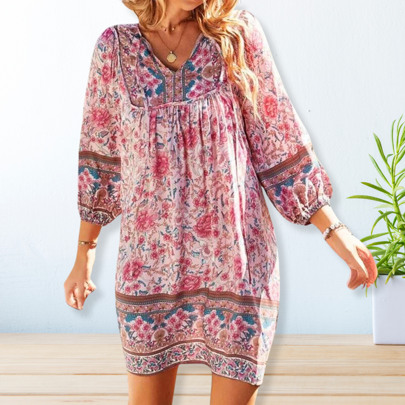 Adara - Losse jurk - Boho - Licht Hoorwaardige kwaliteit  - Ideaal voor de zomer