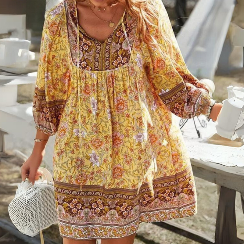 Adara - Losse jurk - Boho - Licht Hoorwaardige kwaliteit  - Ideaal voor de zomer