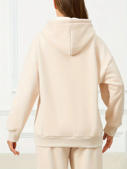 Elegante Fleece Pullover Hoodie met Capuchon voor Dames | Perfect voor Casual Dagen