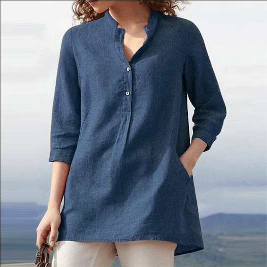 Abitha - Dames Shirt - Casual - Formele Stijl - Ideaal voor de Lente