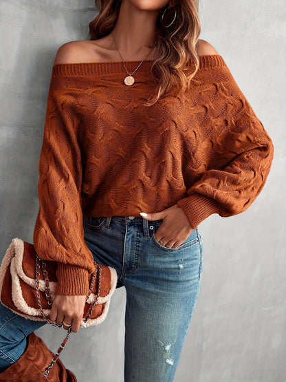 Olivetta - Off Shoulder Trui - Casual - Hoogwaardige Stof - Ideaal voor de winter