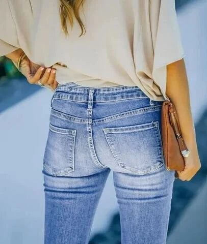 Jessika - Retro Broek - Chic - Denim - Ideaal voor de zomer