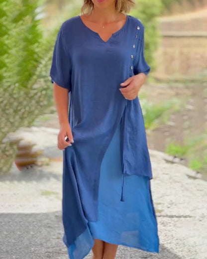 Cearra - Long Dress - Klassiek - High Quality Cotton - For Formal Occasions