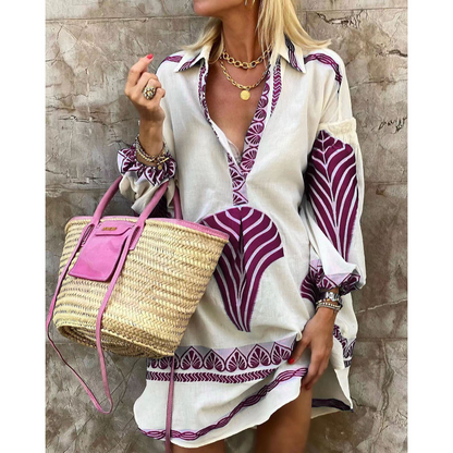 Madisyn - Losse Korte Jurk - Boho - Formele Stijl - Ideaal voor de zomer