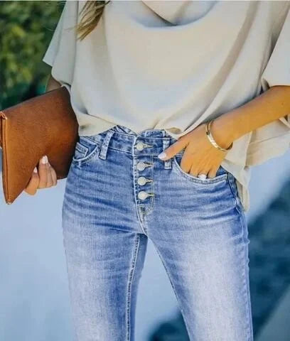 Jessika - Retro Broek - Chic - Denim - Ideaal voor de zomer