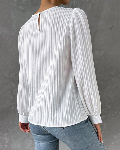 Sem - Ronde Hals Blouse - Elegant - Formele Stijl van hoge kwaliteit - Perfect voor casual dagen