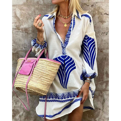 Madisyn - Losse Korte Jurk - Boho - Formele Stijl - Ideaal voor de zomer