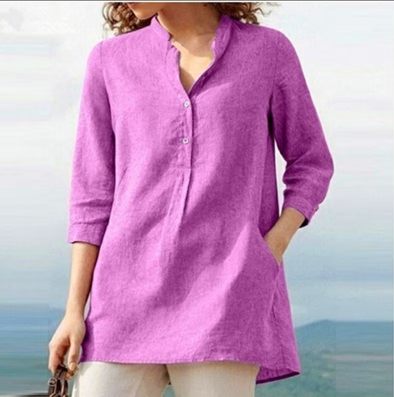 Abitha - Dames Shirt - Casual - Formele Stijl - Ideaal voor de Lente