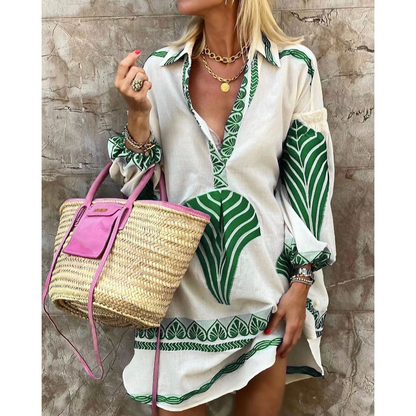 Madisyn - Losse Korte Jurk - Boho - Formele Stijl - Ideaal voor de zomer