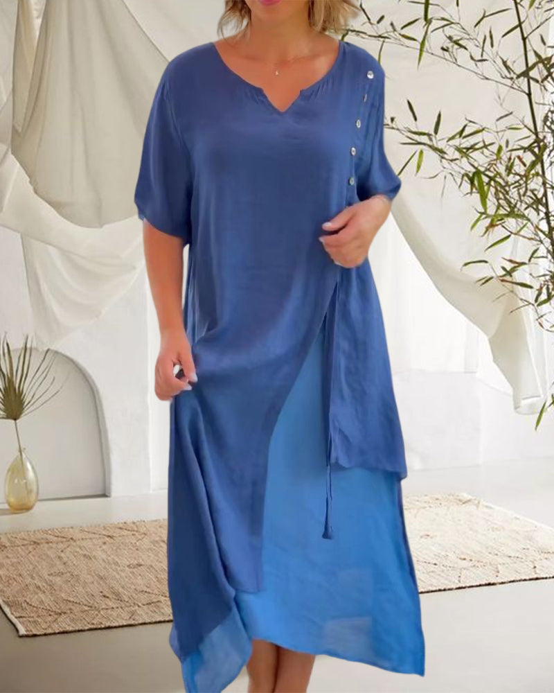 Cearra - Long Dress - Klassiek - High Quality Cotton - For Formal Occasions