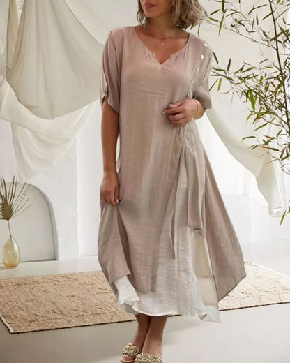 Cearra - Long Dress - Klassiek - High Quality Cotton - For Formal Occasions