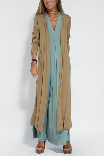 Evelyn - Maxi Jurk met Badjas - Casual - Licht Formele Stijl - Perfect voor casual dagen