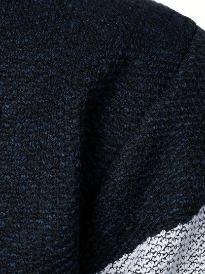 Eleganter Marineblauer Zip Pullover Für Herren | Ideaal voor Herfst/Winter