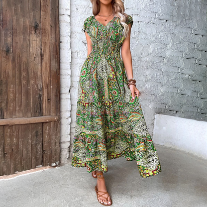 Roanna - Maxi Jurk - Boho - Formele Stijl van hoge kwaliteit - Ideaal voor de Zomer