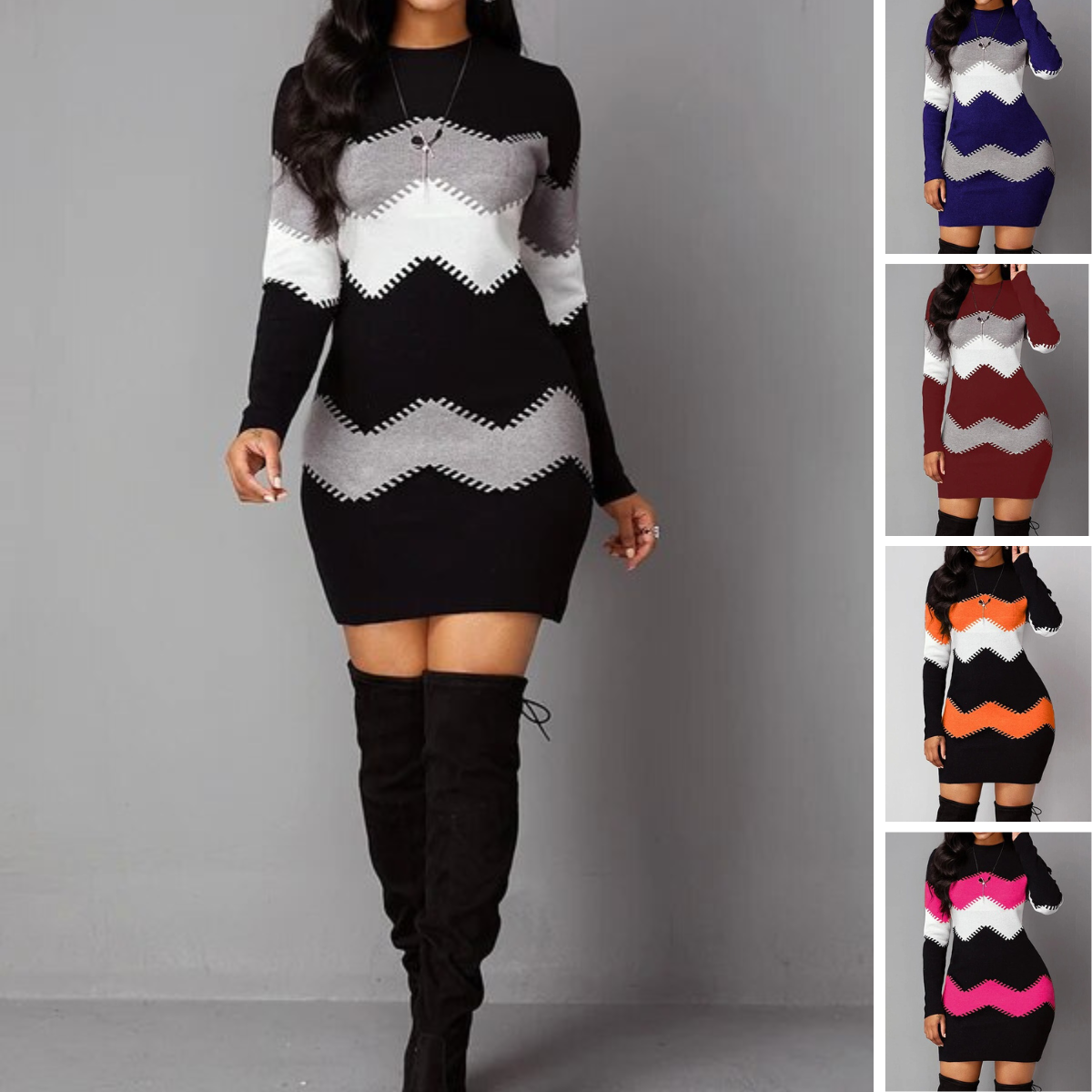 Deanira - Bodycon jurk - Casual - Hoogwaardig Hoorwaardige kwaliteit  - Ideaal voor de winter