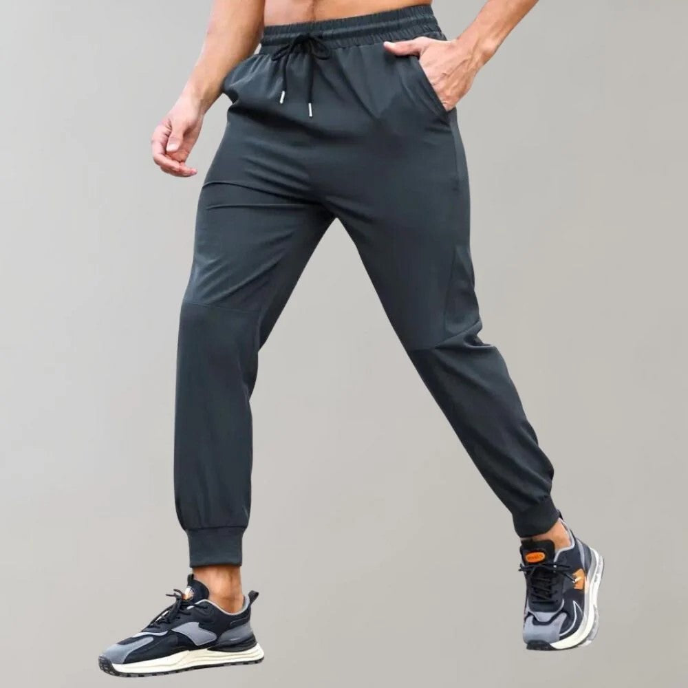 Dennis - Joggingbroek - Sporty/Athleisure - Zwart / Hoogwaardig Prestatieweefsel - Dagelijks Gebruik