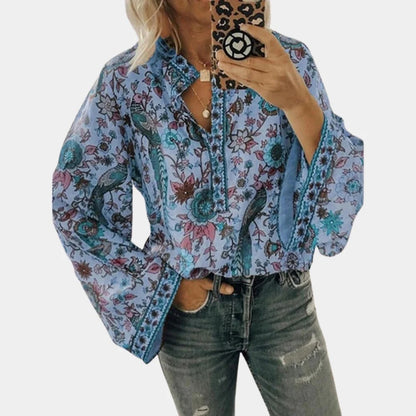 Allie - Stijlvolle Bloemen Blouse - Chic - Veelzijdig Ontwerp - Ideaal voor de Lente en Zomer