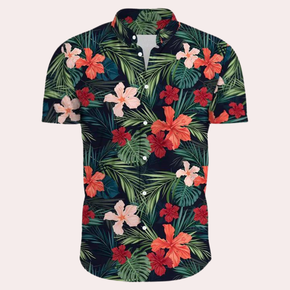 Conrad - Floral Polo - Boho - Licht Hoorwaardige kwaliteit  - Ideaal voor de zomer