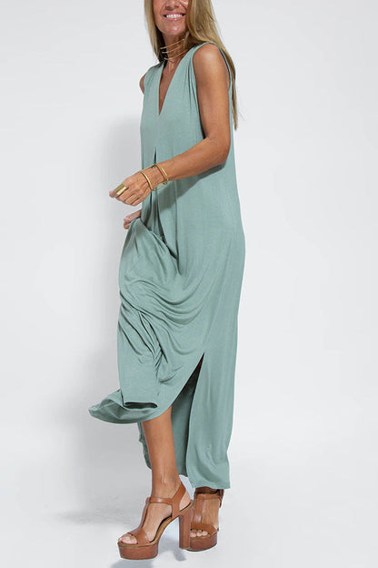 Evelyn - Maxi Jurk met Badjas - Casual - Licht Formele Stijl - Perfect voor casual dagen