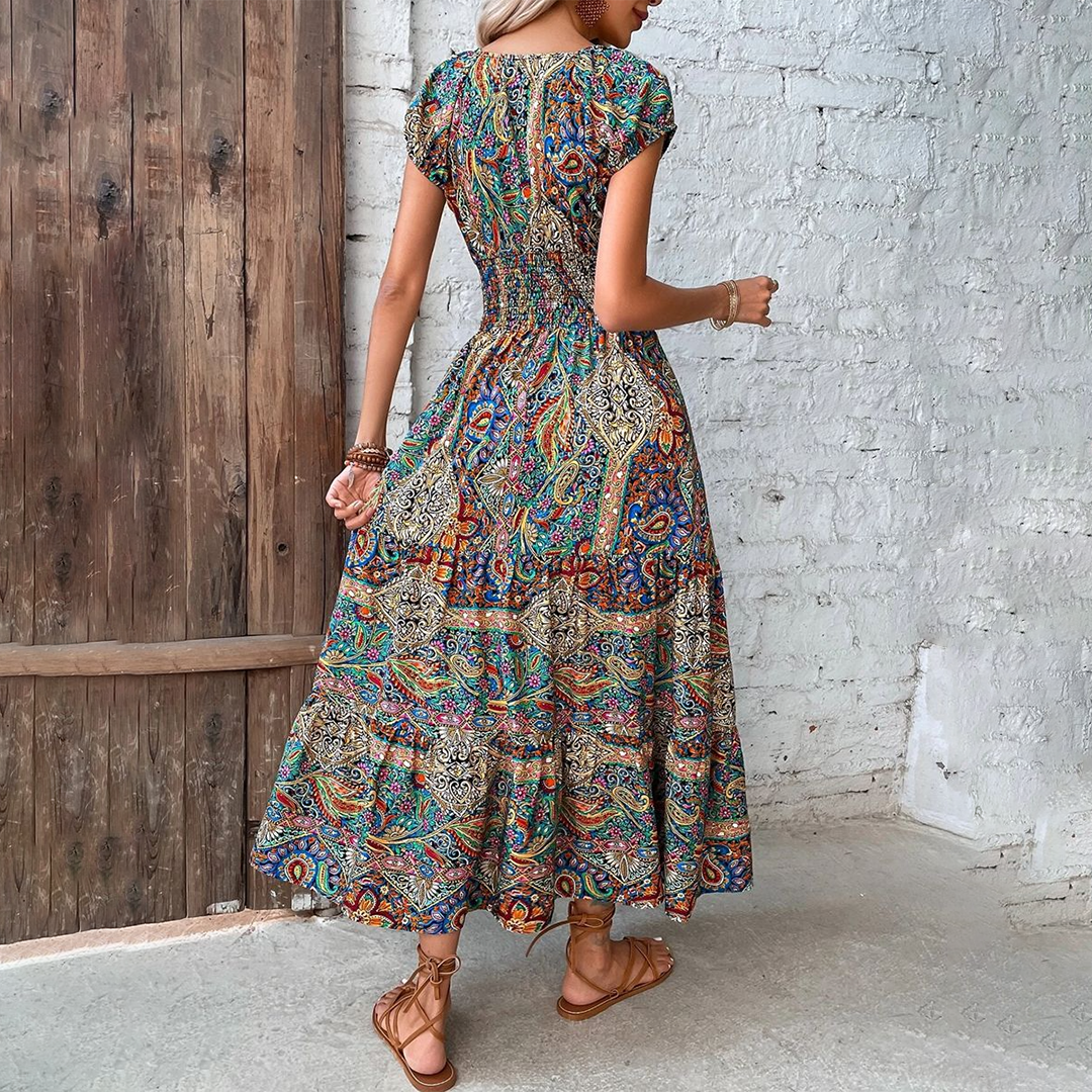 Roanna - Maxi Jurk - Boho - Formele Stijl van hoge kwaliteit - Ideaal voor de Zomer