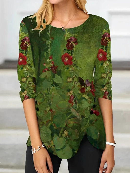 Willemijn - Bloemen Blouse - Elegant - Formele Stijl - Ideaal voor de zomer