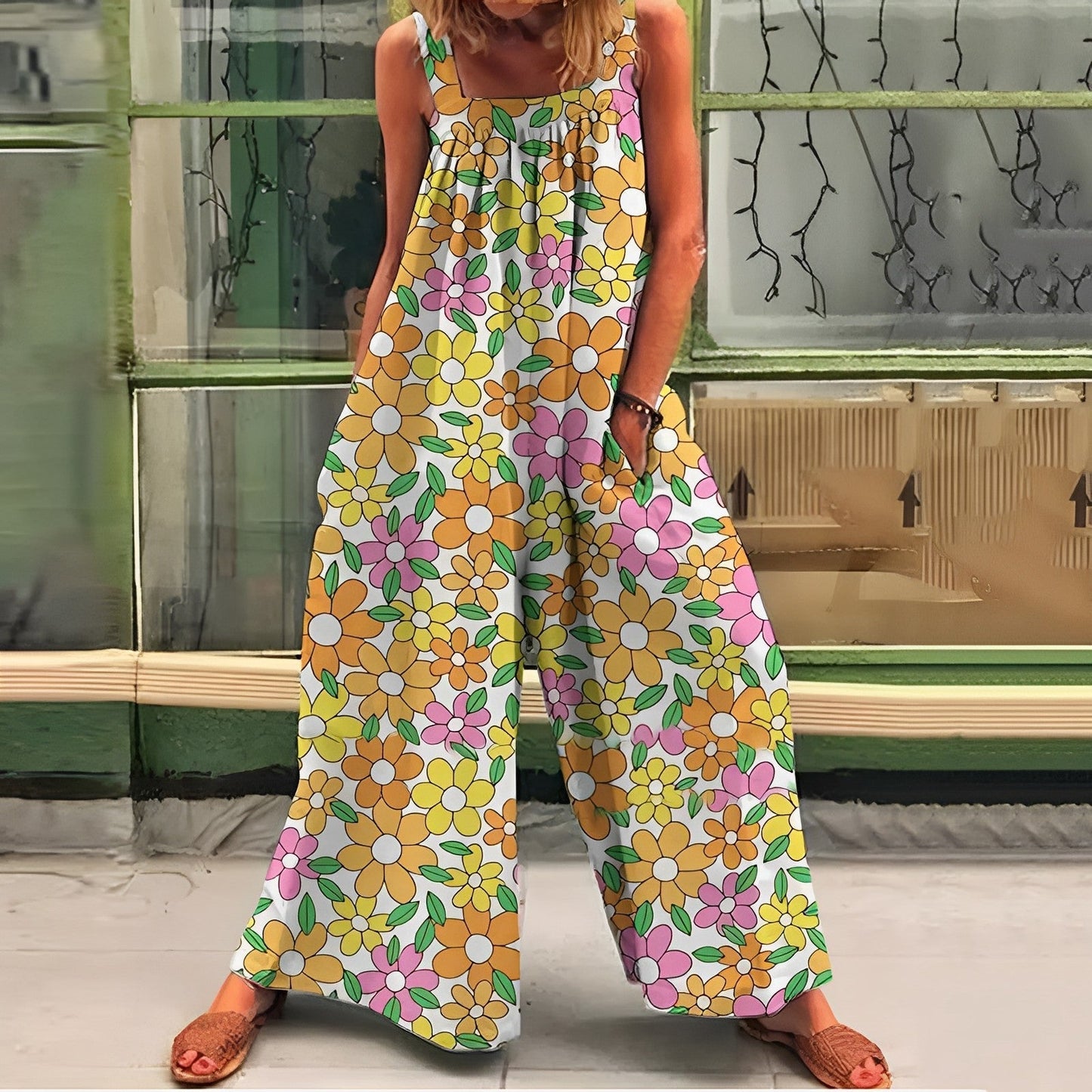 Brayonna - Gebloemde jumpsuit - Casual - Licht Hoorwaardige kwaliteit  - Perfect voor casual dagen