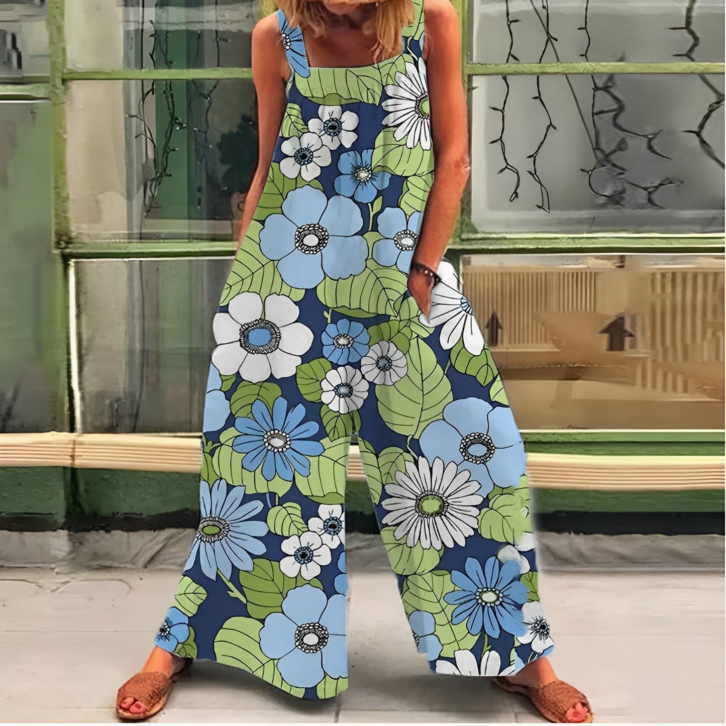 Brayonna - Gebloemde jumpsuit - Casual - Licht Hoorwaardige kwaliteit  - Perfect voor casual dagen