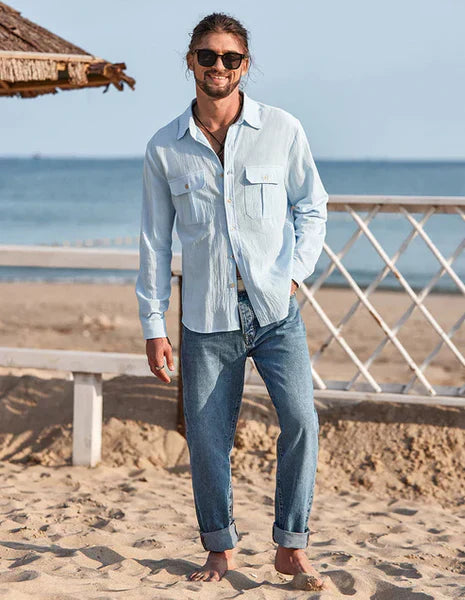 Thaxter - Heren Overhemd - Casual - Licht Formele Stijl - Ideaal voor de zomer