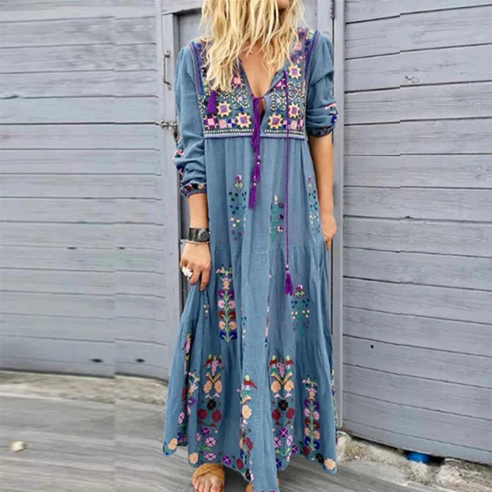 Lilo - Maxi Jurk - Boho - Lichte Formele Stijl- Perfect Voor Casual Dagen