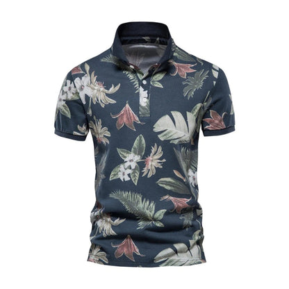 Abram - Polo met bloemenprint - Casual - Formele Stijl van hoge kwaliteit - Ideaal voor de zomer