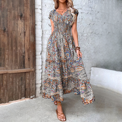 Roanna - Maxi Jurk - Boho - Formele Stijl van hoge kwaliteit - Ideaal voor de Zomer