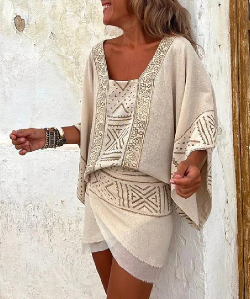 Niamh - Oversized Topjurk - Boho - Licht Formele Stijl - Ideaal voor de zomer