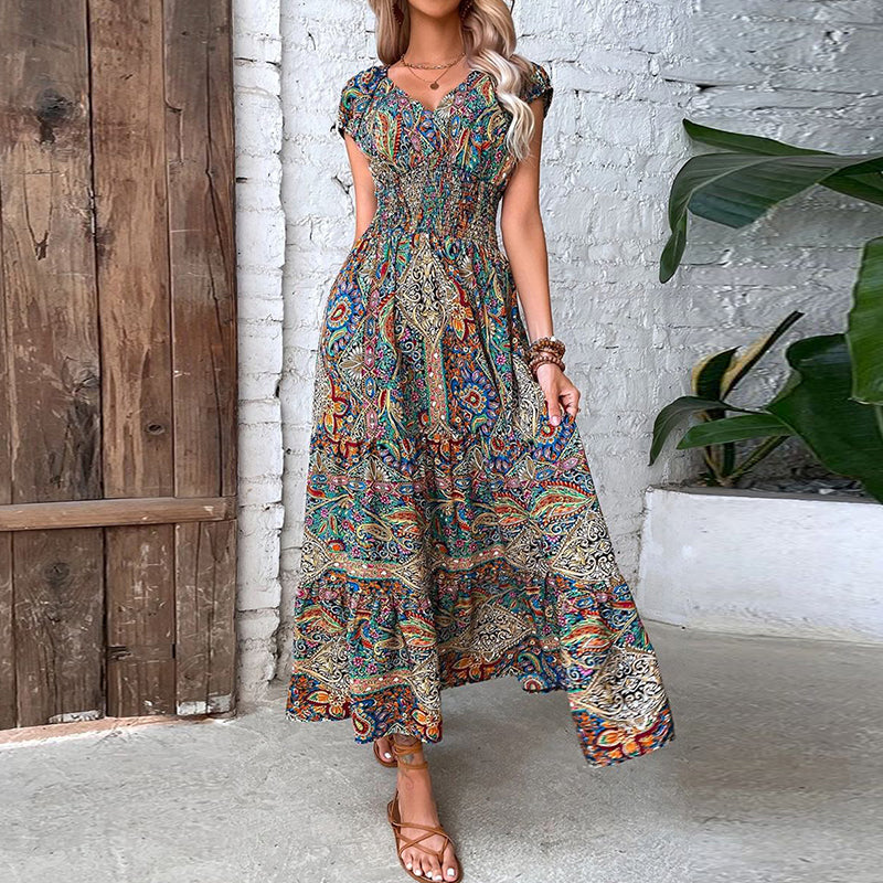 Elisabeth - Lange Jurk - Boho - Formele Stijl van hoge kwaliteit - Ideaal voor de zomer