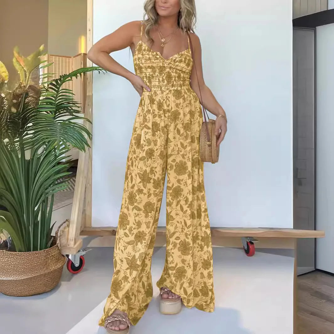 Selina - Jumpsuit met Bloemen - Chique - Formele Stijl van hoge kwaliteit  - Ideaal voor feestjes