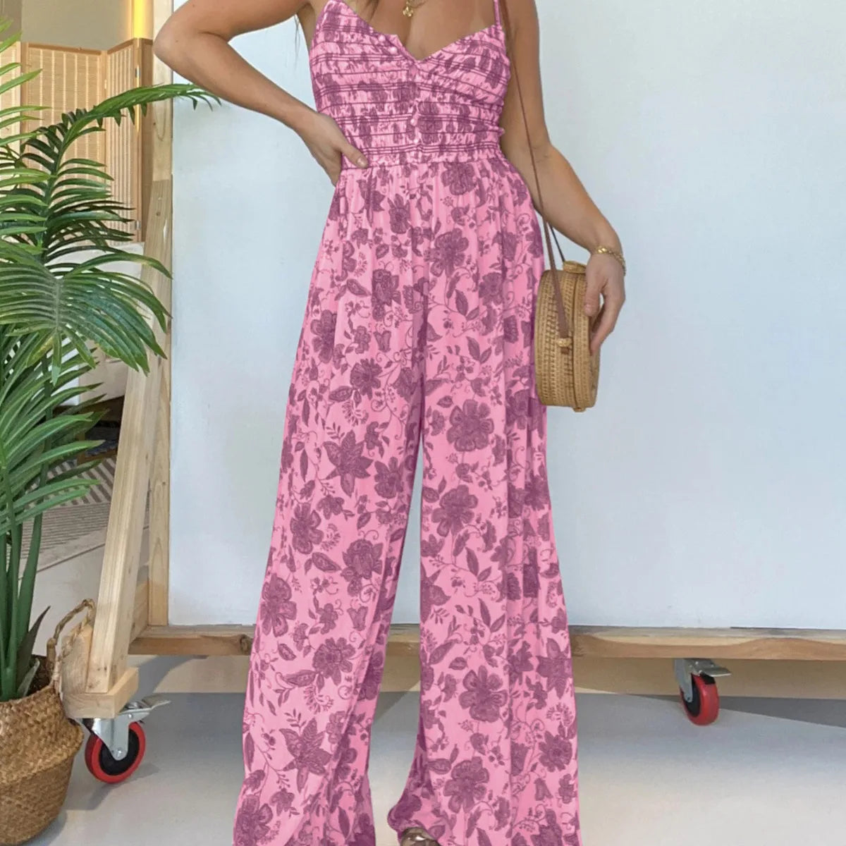 Selina - Jumpsuit met Bloemen - Chique - Formele Stijl van hoge kwaliteit  - Ideaal voor feestjes