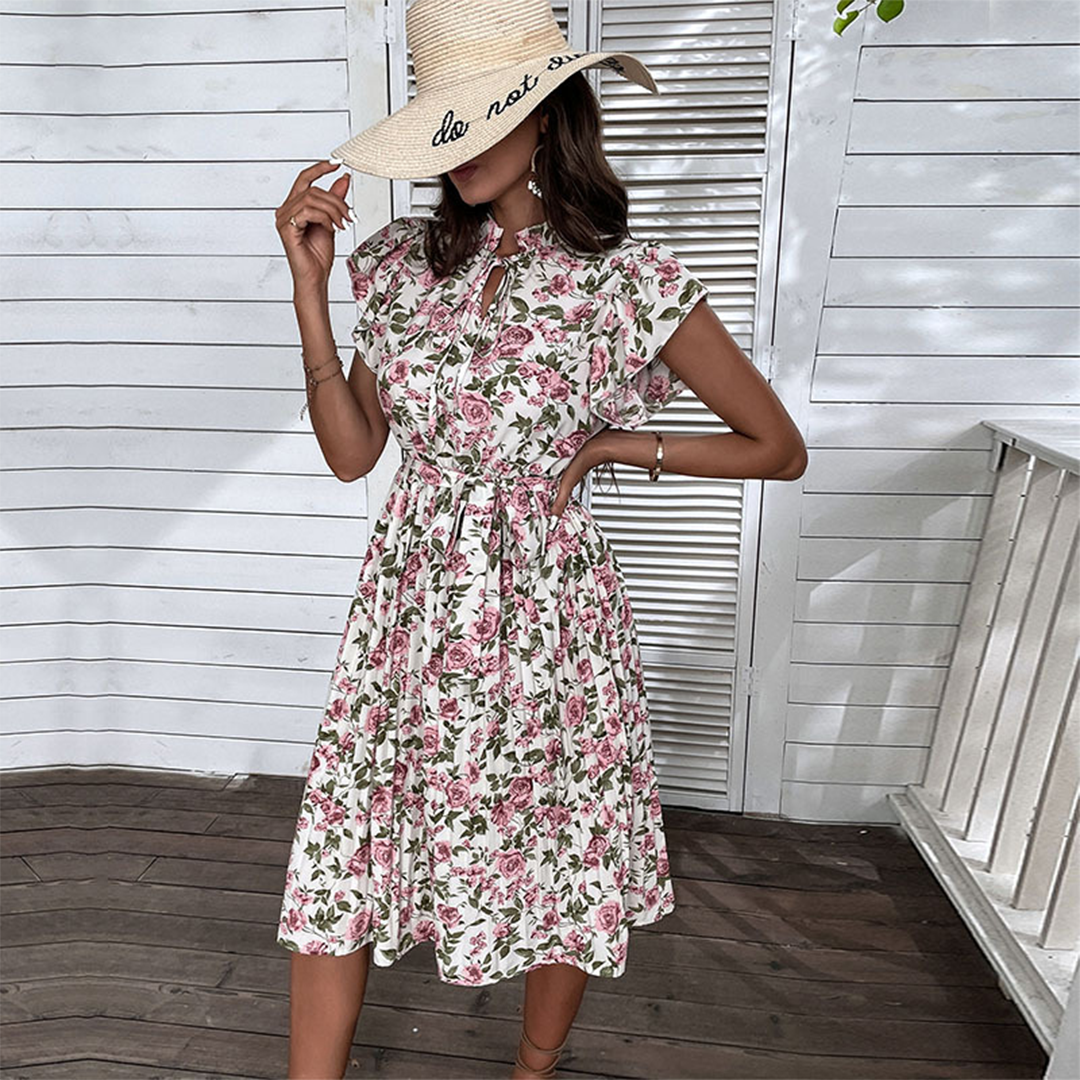 Daisy - Midi Jurk - Chique - Formele Stijl van hoge kwaliteit - Ideaal voor de zomer