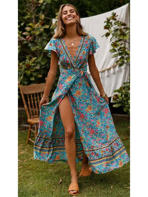 Ulani - Maxi Jurk - Boho - Formele Stijl van hoge kwaliteit - Ideaal voor de zomer