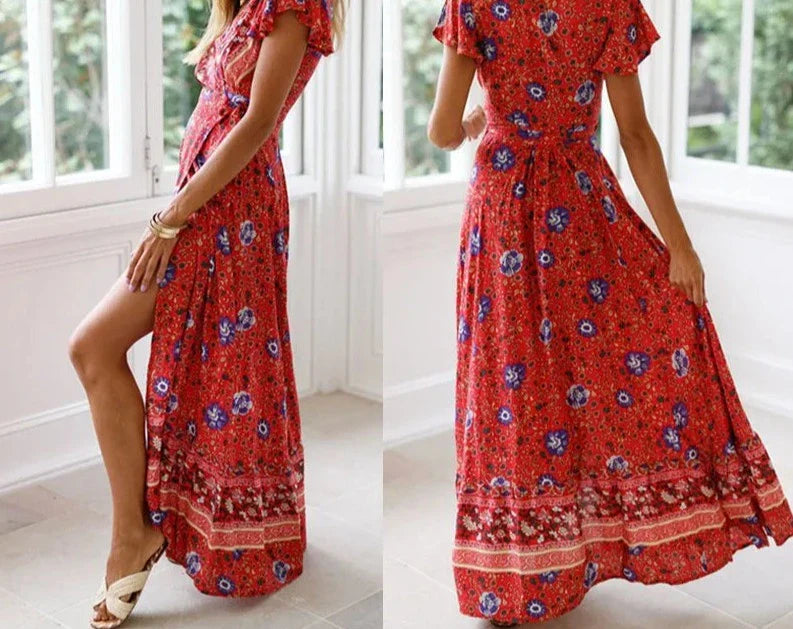 Ulani - Maxi Jurk - Boho - Formele Stijl van hoge kwaliteit - Ideaal voor de zomer