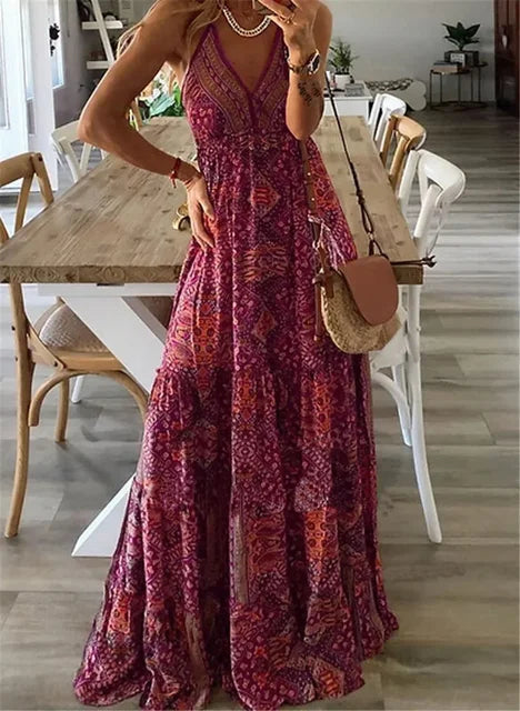 Arabella - Maxi Jurk - Boho - Formele Stijl van hoge kwaliteit - Ideaal voor de Zomer