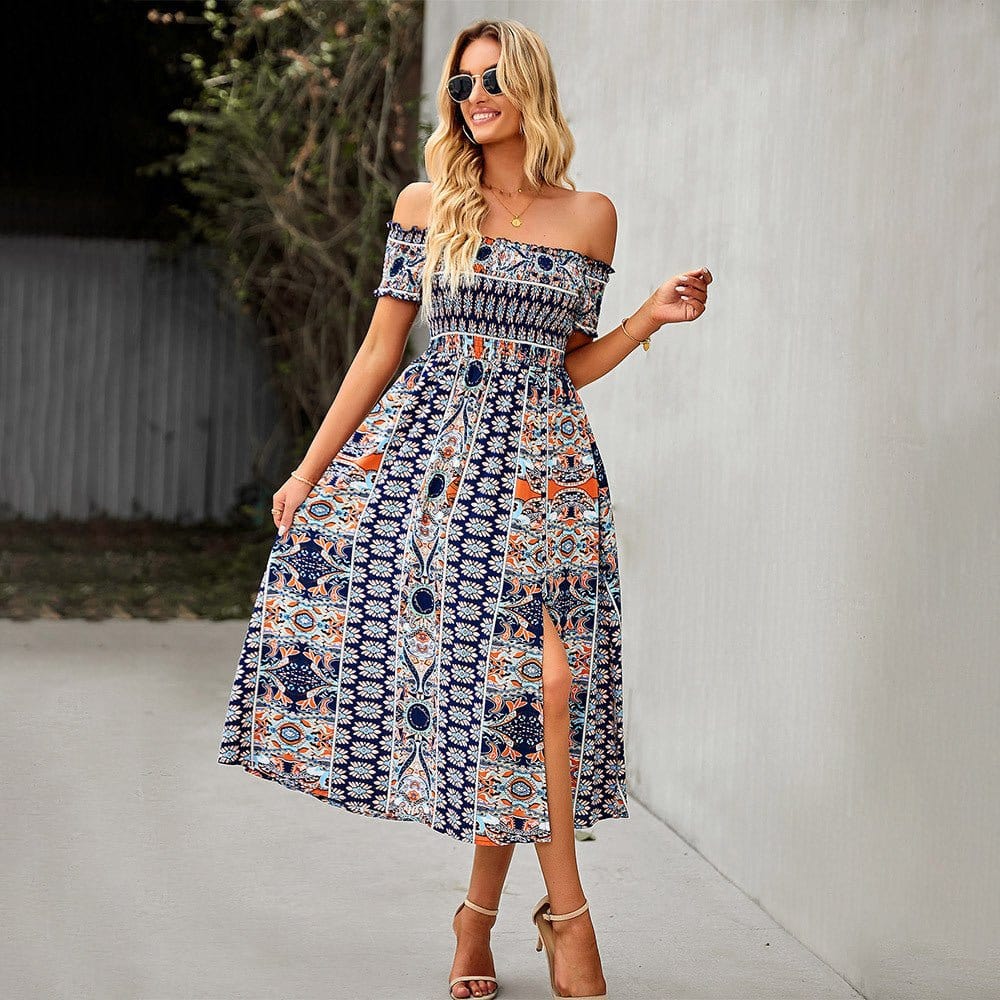 Zenja - Boho Midi Jurk - Elegante - Luxe Stof - Ideaal voor de Zomer