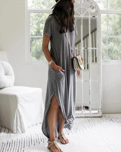 Novanna - Maxi Jurk - Elegant - Licht Hoorwaardige kwaliteit  - Perfect voor casual dagen