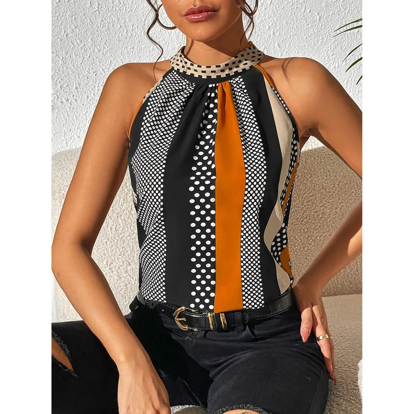 Cailyn - Gestreepte blouse - Elegante - Licht Formele Stijl - Ideaal voor de zomer