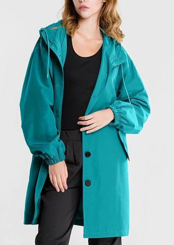 Casual Waterdichte Windbreaker Oversized Regenjas met Capuchon voor Dames | Perfect voor Herfst/Winter