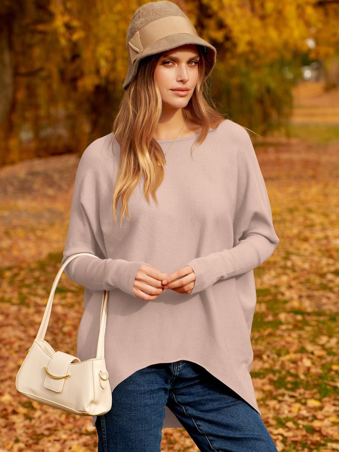 Oversized Dolman Mouw Gebreide Trui Voor Dames | Ideaal voor Herfst/Winter