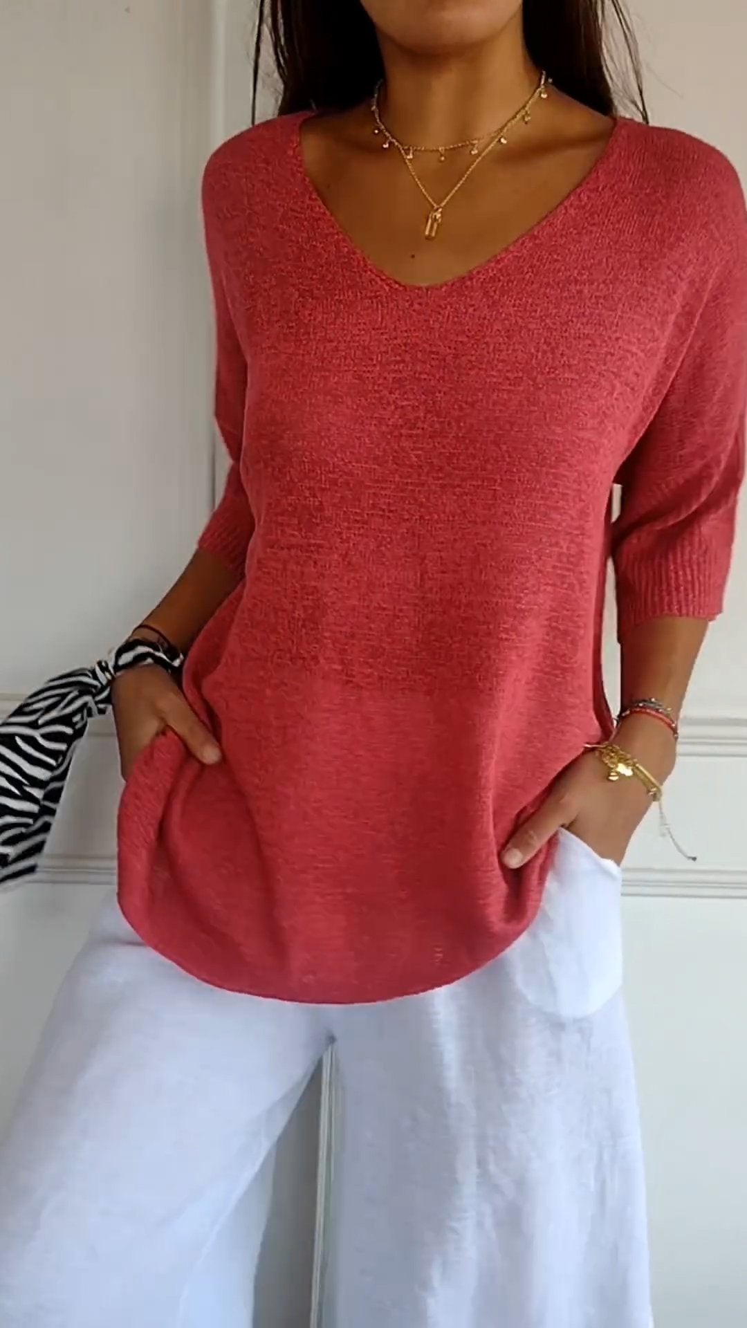 Faye - Gezellige trui - Chic - Licht Hoorwaardige kwaliteit  - Perfect voor casual dagen