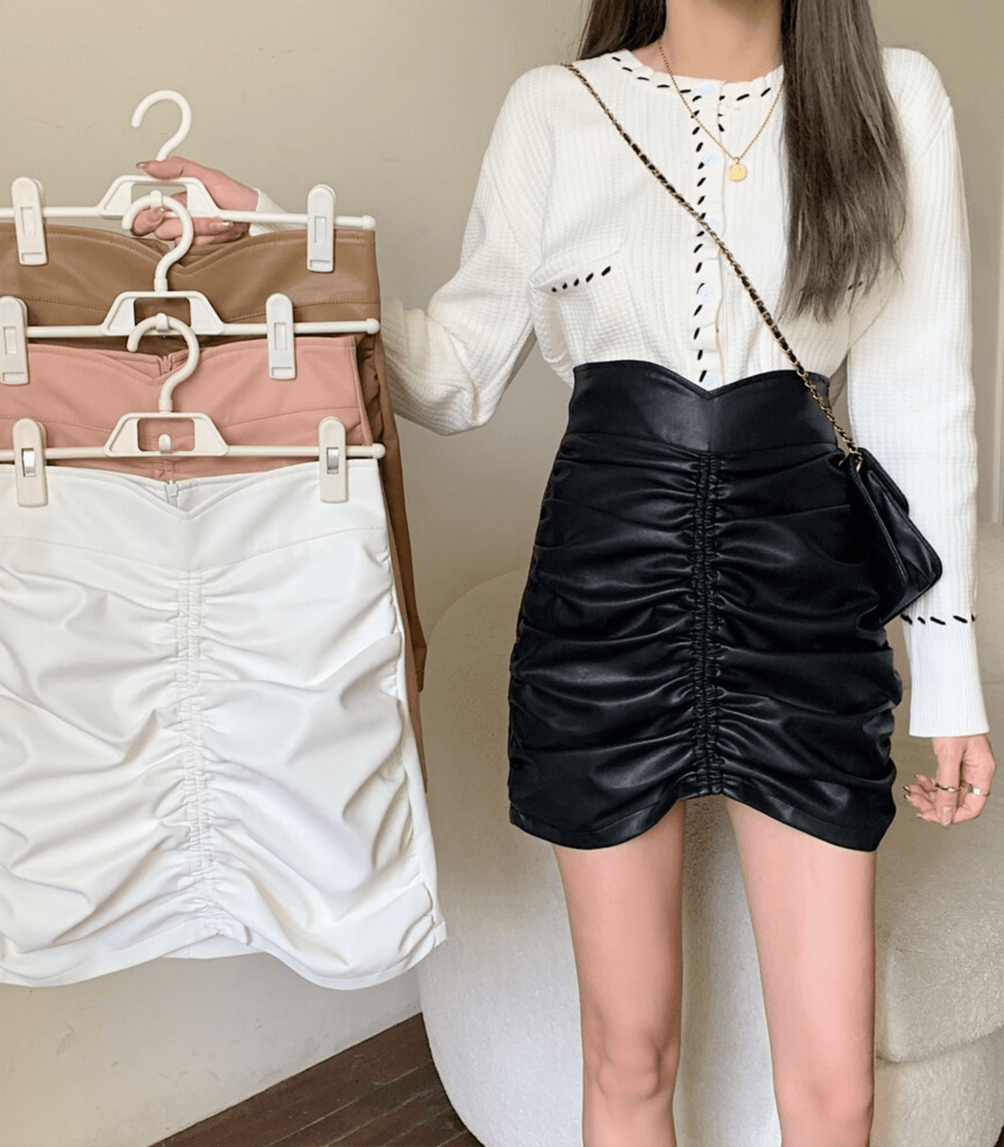 Gwyn - Leren rok - Casual- Moderne Stijl - Ideaal voor feestjes