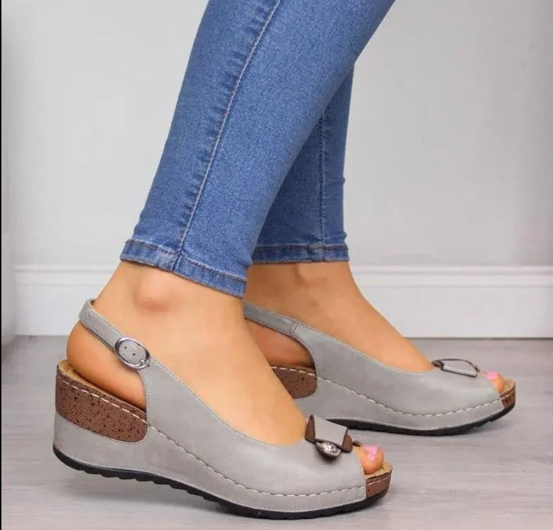 Cersei - Wedge Sandalen - Chic - Leder - Perfect voor casual dagen