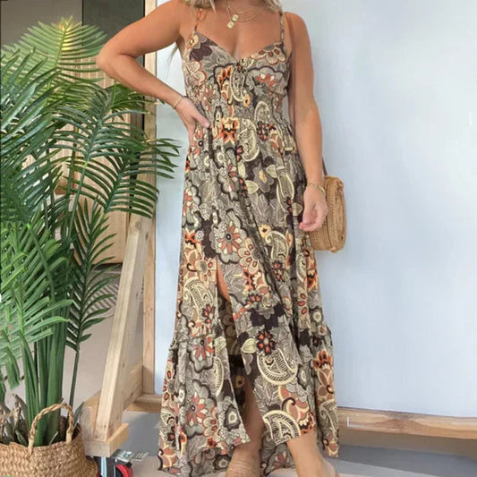 Chichi - Jurk met split - Boho - Formele Stijl - Ideaal voor de zomer